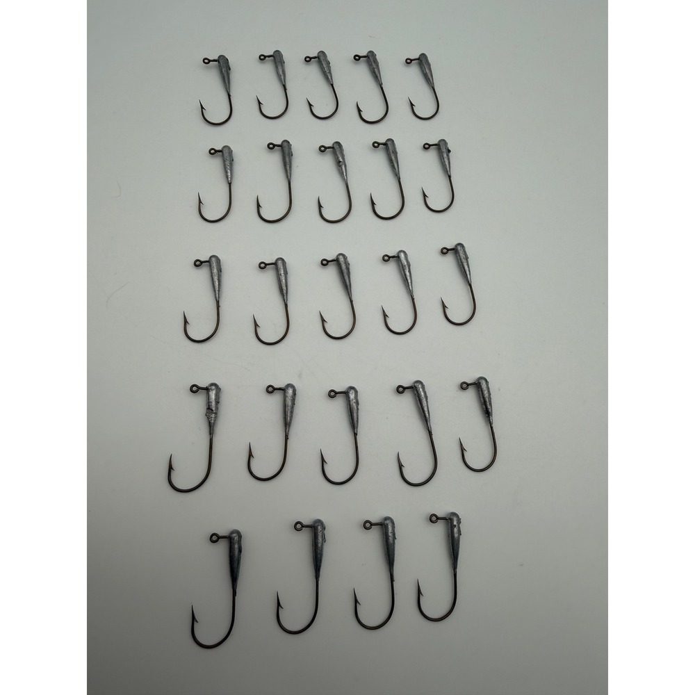 Handmade Lead Jig Heads Fishing Hooks 24 Piece Set .058oz Terminal Tackle